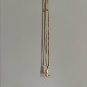 Gold Boot Pendant Necklace